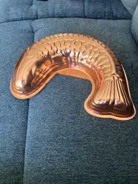 Copper Anodized Aluminum Fish Mold for Jello, Baking or Wall Decor VINTAGE